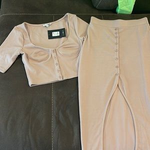 Mauve Fashion Nova Skirt Set